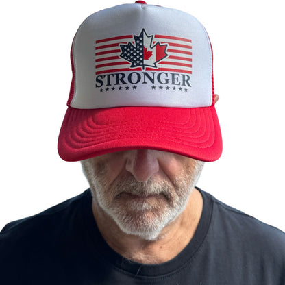 USA/Canada STRONGER Trucker Hat | Adjustable, Comfortable, Stylish Cap for Patriots | Support Stronger US-Canada Relations & Future Unity